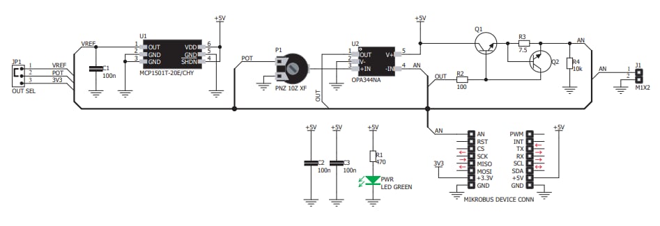 Schematic - Mikroe MIKROE-3402 POT Click